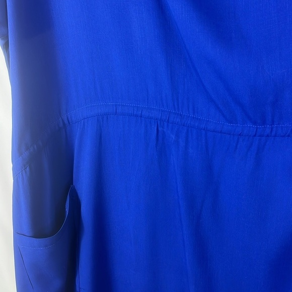 Julio Guedes popover drawstring waist cover up/midi dress Sz M (see measurement) - Picture 6 of 9